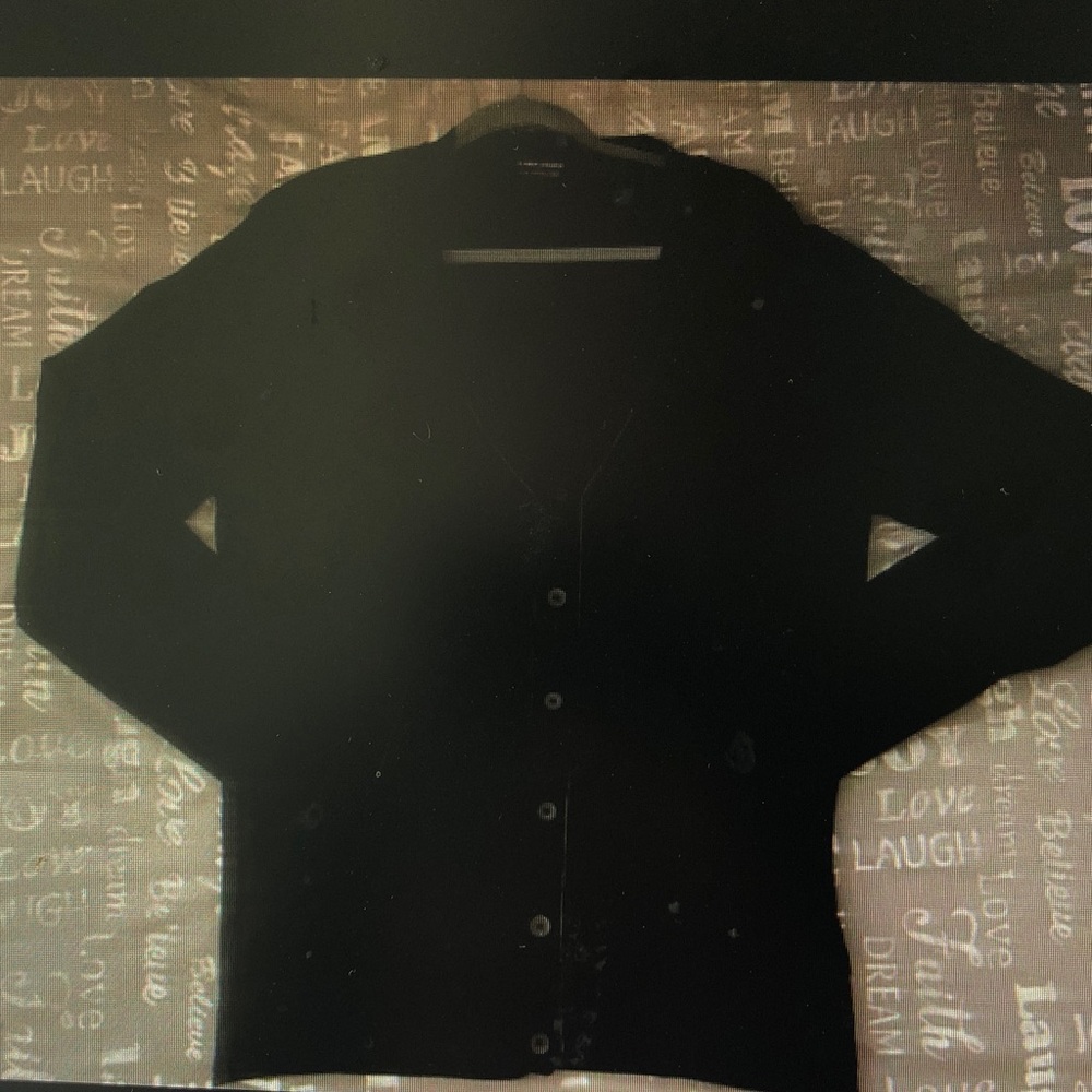 Men's Black Cardigan Sweater